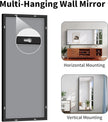 Koonmi Black Framed Bathroom Mirror - Shatterproof 30