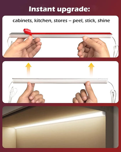 Cefrank Under Cabinet LED Light Bars, 8pcs 12" V-Shape, 16Watt 1600Lumens, Warm White (3000K)