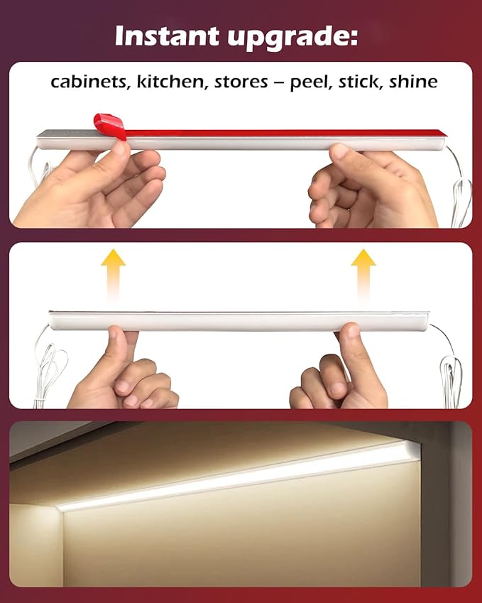 Cefrank Under Cabinet LED Light Bars, 8pcs 12