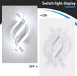 AUA LED Wall Sconce, 21W Modern Spiral Wall Sconce Lighting, 6500K Cool White Indoor Wall Light for Bedroom Living Room Office Restaurant Hallway, Wall Mounted Lamp
