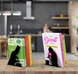 Unique Metal Decorative Bookends - Whimsical Hidden Book Ends for a Cool Book Holder Display - Cute Home Decor and Modern Gift Idea for Shelves Desk or Table (Cooking)