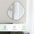 Asymmetrical Wall Mirror Matel Gold Framed Wall Mirror for Living Room Bedroom Bathroom Entryway Wall Decor 32.0