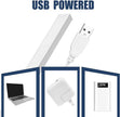 2Pack LED Under Cabinet Lighting Dimmable Under Cabinet Lights with USB Powered for Closet Light Bar Under Counter Lighting Work Tables Student Dormitory (Include AC Plug)