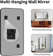 Koonmi Black Framed Bathroom Mirror - 24x48 Inch Shatterproof Tempered Glass Vanity Mirror for Bathroom Sink, Wall Mounted with Matte Aluminum Alloy Frame, No Distortion, Modern Decor