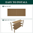 Smiry Bamboo Shoe Rack, 3 Tier Shoe Organizer for Entryway & Closet, Stackable Free Standing Storage Shelf for Shoes, Bags & Plants, Walnut