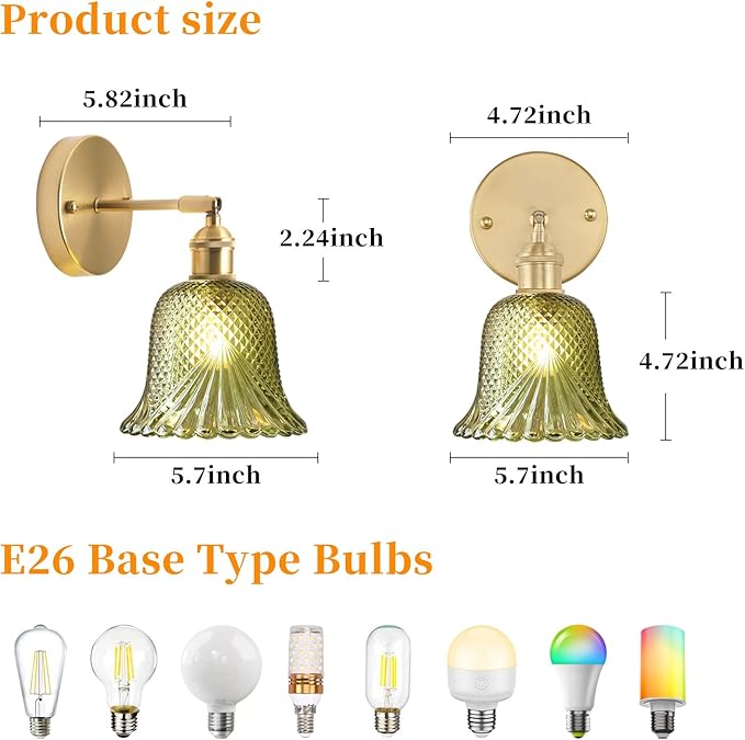 GEEZO Vintage Battery Operated Wall Sconce, with Rechargeable Battery Powered Wall Light with Remote Control for Bedside Bedroom