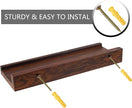 12 Inch Floating Shelves Wall Mounted Set of 2, Rustic Wall Shelves for Decor and Storage, Solid Walnut Wood Shelf, Picture Ledge for Bedroom/Bathroom/Living Room/Kitchen, Walnut Color, 12*4*1.5