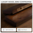 Homeforia Walnut 20 inch Floating Shelf, High End Solid Real Wood 20inch Floating Shelves for Wall Mounted, Dark Brown 20 inches Long Floating Shelves, Heavy Duty Bracket, 20 X 6.5 X 1.75 in, Set of 2