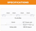 LUMILAND Wired LED Puck Lights 120V (2.7Wx3) Plug-in Lighting Warm White, LED Cabinet Light for Kitchen Can Be Surface Mount or Recess Mount, White