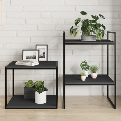 Set of 4 Floating Wall Shelves, Modern Grey Engineered Wood Rectangular Display Shelf for Books, Plants, and Home Decor, 15.7 x 19.7 Inch Storage Organizers
