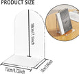 Lulonpon 8 Pieces Book Ends for Shelves, Heavy Books, School, Library, Desktop Organizer - Clear Acrylic Bookends