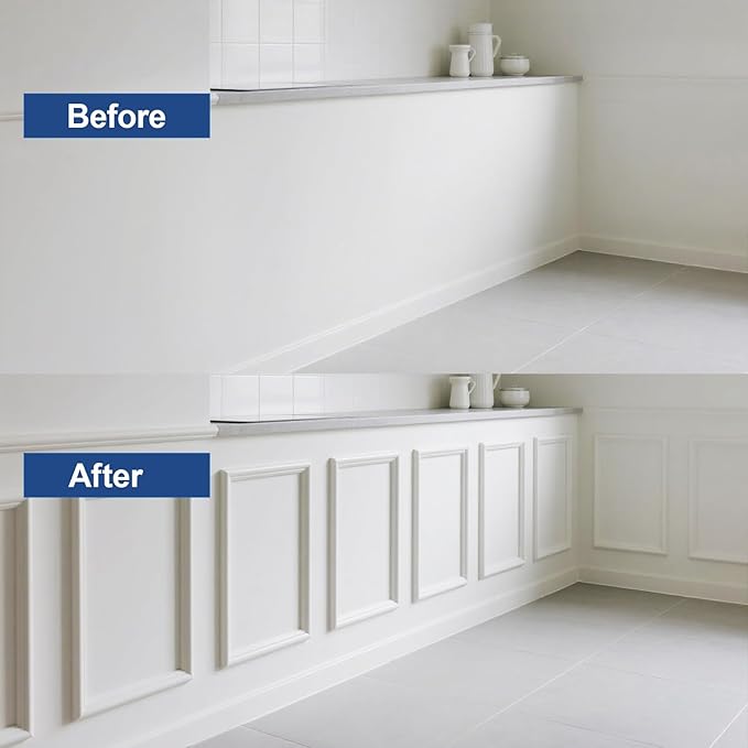 NeatiEase 8 Set Peel and Stick Wall Molding Trim Kit, 24