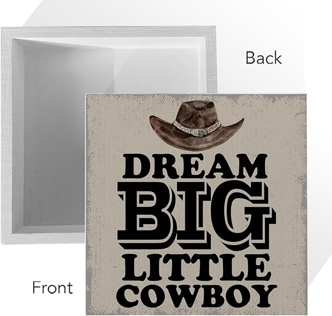 Western Decor Cowboy Decor Western Bathroom Wooden Box Sign Farmhouse Home Decorations Rustic Bedroom Funny Desk Shelf Centerpiece Table Display