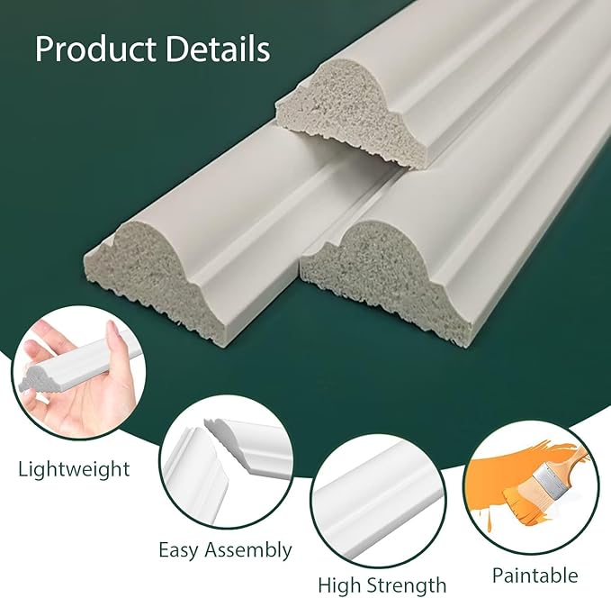 Peel and Stick Wall Molding Kit, 3D Pre-Cut Wall Panels for Interior Wall Decor, Peel and Stick Wood Panels, (50