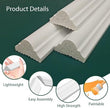 Peel and Stick Wall Molding Kit, 3D Pre-Cut Wall Panels for Interior Wall Decor, Peel and Stick Wood Panels, (50