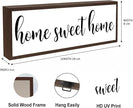 Home Sweet Home Sign, Rustic Framed Wood Sign, Wall Decoration for Room, Modern Farmhouse Wood Decor, Living Room Decors, Front Door Porch Decors, Shelf Counter Tabletop Decoration, Housewarming Gift