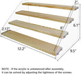 VAEHOLD Spice Rack Organizer for Cabinet & Countertop - Seasoning Organizer Spice Shelf - Space Saving Wooden Display Risers Shelf Showcase Fixtures Jewelry (4 Tier)