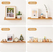 Floating Shelf for Wall Natural Oak Wood Wall Shelves 32 inches, Display Picture Ledge Shelf for Bedroom Living Room Bathroom Office Kitchen Storage Shelves