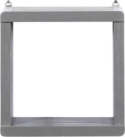 Deco 79 Wall Shelf, 12" L x 7" W x 12" H, Grey