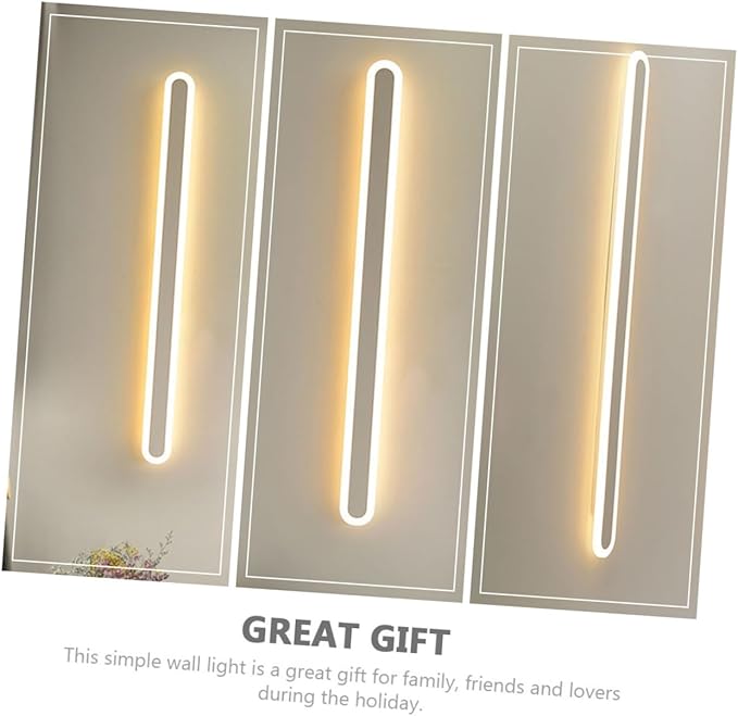 DOITOOL Chic Long Wall-Mounted Light for Bedroom and Aisle Minimalist Warm Light Fixture Atmosphere Illumination Durable Iron Material