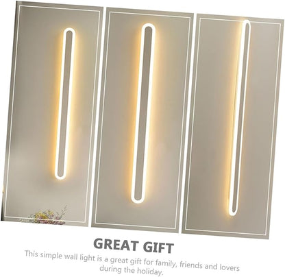 DOITOOL Chic Long Wall-Mounted Light for Bedroom and Aisle Minimalist Warm Light Fixture Atmosphere Illumination Durable Iron Material