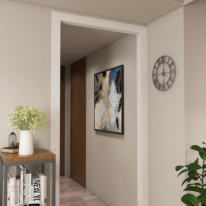 LACHEERY 3in x 82ft Thick White Bulletin Board Border Self Adhesive Mirror Border Peel and Stick Wallpaper Borders for Bathroom Mirror Tape Borders Wood Frame Waterproof Removable Wall Paper Vinyl