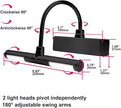 BIGLIGHT Wireless Battery Operated LED Picture Light with Remote, Rotatable Light Heads of 3 Lighting Modes, Dimmable Display Lamp with Timer for Painting Photo Portrait Art, 8.8