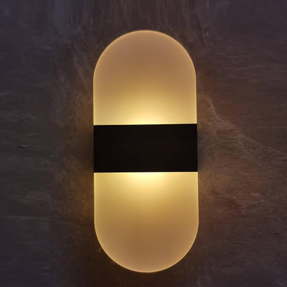Modern Wall Sconces,2 PCS Acrylic LED Wall Lamps for Living Room Bedroom Hallway,Rechargeable USB Battery Operated,Adjustable Light,Bedside Lights,Touch Control Switch Warm Light(Arc-Shaped)