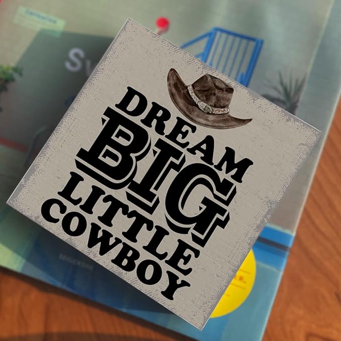 Western Decor Cowboy Decor Western Bathroom Wooden Box Sign Farmhouse Home Decorations Rustic Bedroom Funny Desk Shelf Centerpiece Table Display
