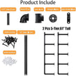Industrial Pipe Shelf Brackets Wall Mount,Open Black Pipe Shelving for Kitchen,Floating Shelf Brackets Mount,Open Bookshelf Brackets for Shelves,Wall Shelves 12 Inch Deep(2PcsX5Tier,61