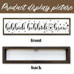 Cute Coffee Decoration, Country Farmhouse Wooden Box Sign, Rustic Wood Hanging Signs, Perfect for Home, Kitchen, Cafe, Bar or Coffee Corner Decor, Bibbidi Bobbidi Brew Sign 17.8x4x1.2 inches
