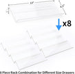 MIUKAA Clear Acrylic Spice Drawer Organizer, 4 Tier- 2 Set Expandable From 13