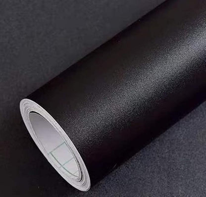 Yancorp 24"x394"/32.8'ft Matte Black Peel and Stick Wallpaper Removable Contact Paper for Cabinest Self-Adhesive Drawer Stick and Peel Countertop