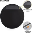 30 Inch Round Bathroom Mirror - Wall Mounted Circle Mirror with Metal Frame, Modern Mirror Suitable for Bathroom, Vanity, Entryway, Living Room, Wall Decor,Black