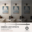 Black 15.7 Inch LED Dimmable Lights For Pictures On Wall Hard Wired Gallery Light Modern Artwork Wall Lamps, Warm White Picture Lights with Single Swing Arm Art Display Light For Paintings Portrait