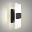 ASD LED Indoor Wall Mount Light Fixture - 8 Inch 10W Modern Interior Matte Black Dimmable Wall Sconce Light - ETL 2700K-5000K Adjustable - Hallway, Bedroom LED Wall Lights