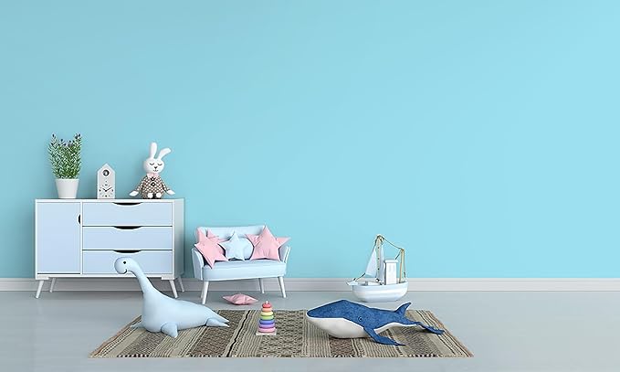 15.7"x197" Blue Peel and Stick Wallpaper for Bedroom Blue Contact Paper Peel and Stick Wallpaper Light for Bathroom Removable Vinyl Self Adhesive Matte
