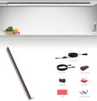 Under Cabinet Lighting Plug in, 24 Inch 1 Pc, Linkable AC120V 3CCT 3000K/4000K/5000K Ultra Slim, LED Under Cabinet Lights for Counter Light, Kitchen, Shelf, Sink, Workshop, Desk, Bronze