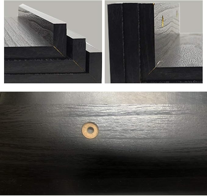 Lavezee 24 Inch Black Wall Mounted Floating Shelves Set of 3, Picture Shelving Ledge for Kitchen, Living Room, Bedroom, Office
