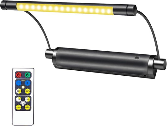HONWELL Picture Light Cordless Display Lights Battery Powered LED Accent Light Remote Control Uplight Artwork Lighting, Swivel Lamp Head with Timer Dimmer, Stick Art Lights for Painting Frame Mirror