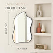 Irregular Wall Mirror Black Wave Shaped Metal Framed Wall Mirror for Bathroom Bedroom Entryway Living Room Wall Decor 28