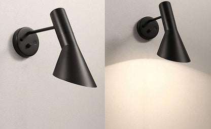 Wall Sconces AJ Wall Light fixtures Minimalist Nordic Modern Black 1 Light Wall Lamp Adjustable Angle Head Wall Mounted Light Lamp Fixtures for Living Room Barn Aisle Corridor Porch Bar