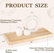 24 inch Bathroom Floating Shelves for Wall - Natural Solid Wood Over Toilet Shelves Set of 2 Decoration for Living Room Bedroom Kitchen Farmhouse 24x6.7 inch - Natural