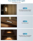 HIBOITEC Under Cabinet Lighting Wireless, 56 LED Closet Lights Motion Sensored Adjustable Brightness Magnetic 3 Color Temps Rechargeable for Kitchen Indoor Shelf Bedroom Pantry 2 Packs