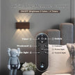 Shelprojsu LED Cordless Wall Sconce, 5200mAh Rechargeable Battery Operated Wall Lamp with Remote Control, 3 Colors and Dimmable Magnetic Wireless Wall Light (White, 1)
