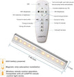 LDOPTO Battery Operated Lights with Remote Wireless Dimmable Under Cabinet Counter Lights for Kitchen LED Closet Lights with Timer for Kitchen Shelf Hallway Stairs,Multiple Colors 6 Pack