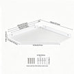 10 Inch White Floating Corner Shelf Wall Mounted, Large Triangle Storage Shelf for TV Box, Router, Speakers & Decor