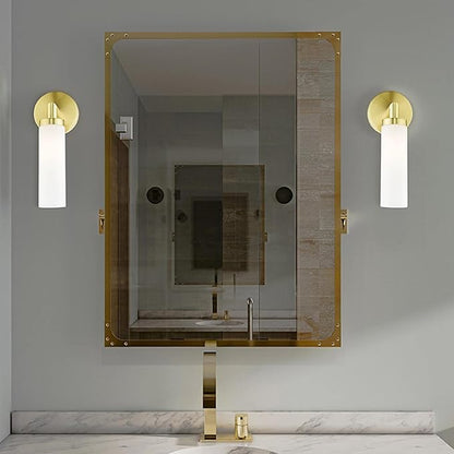 Livex Lighting Aero 1 Light Wall Sconce Satin Brass Finish, 4.25 x 11