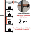 Industrial Pipe Shelf Brackets Wall Mount,Open Black Pipe Shelving for Kitchen,Floating Shelf Brackets Mount,Open Bookshelf Brackets for Shelves,Wall Shelves 12 Inch Deep(2PcsX5Tier,61
