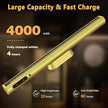Rechargeable Magnetic LED Light Bar with Remote, Under Cabinet Lighting Wireless, Battery Powered Operated Wall Strip Lights, Dimmable Desk Lamp for Picture Mirror Closet Room – Gold